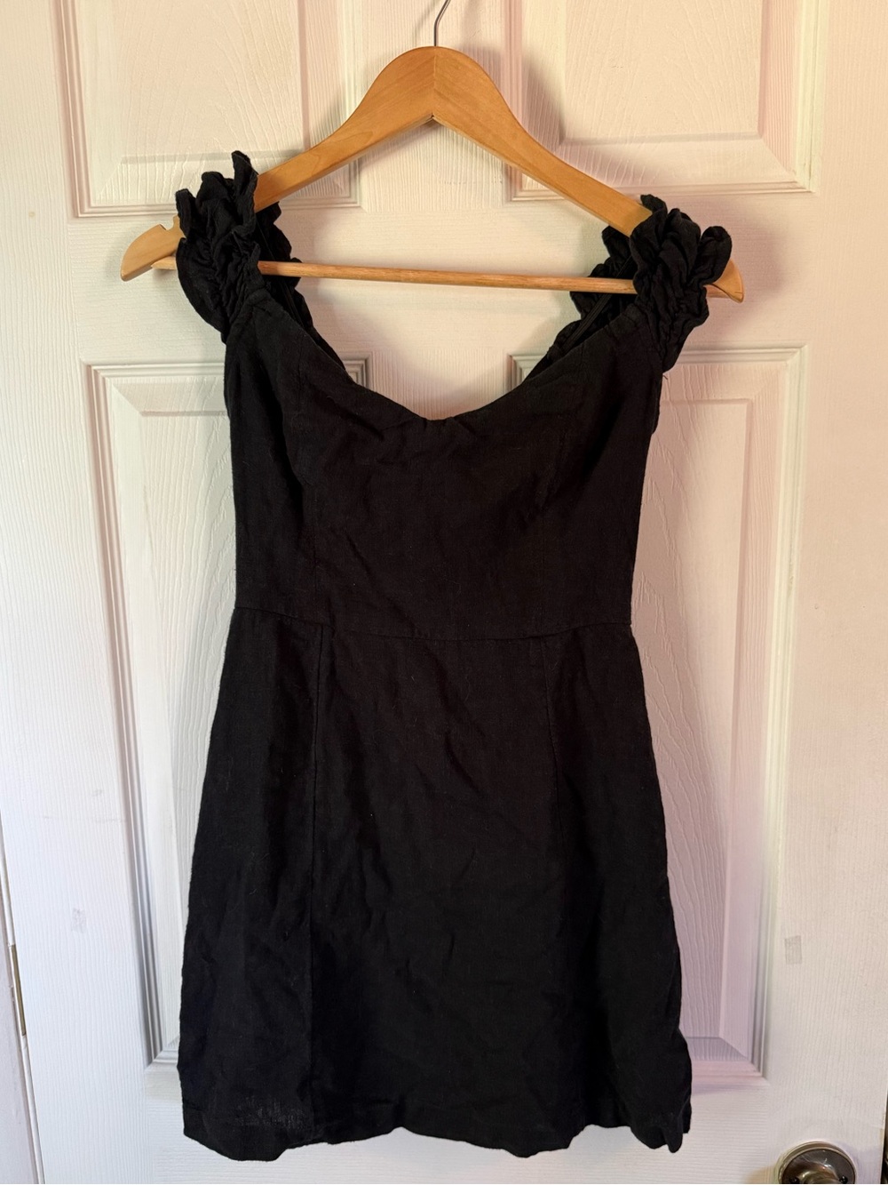 A&F Black Linen Mini Dress